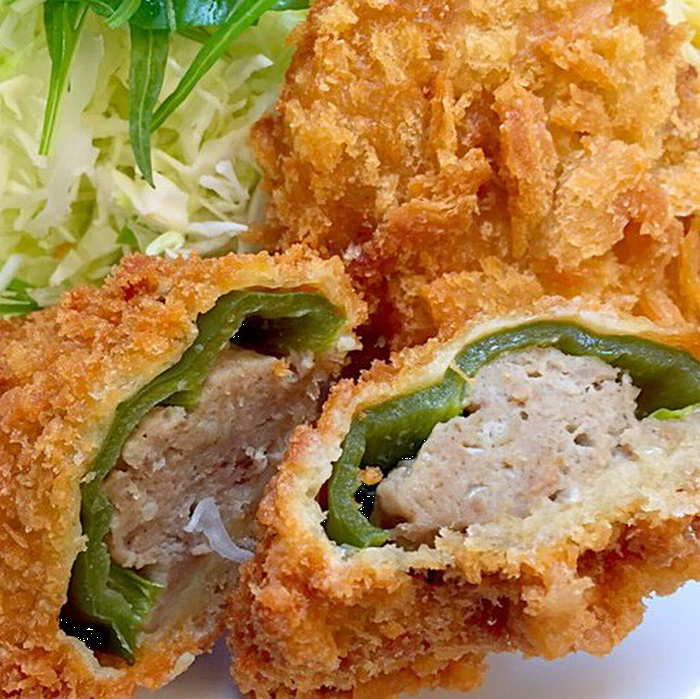 ピーマン肉詰めフライ